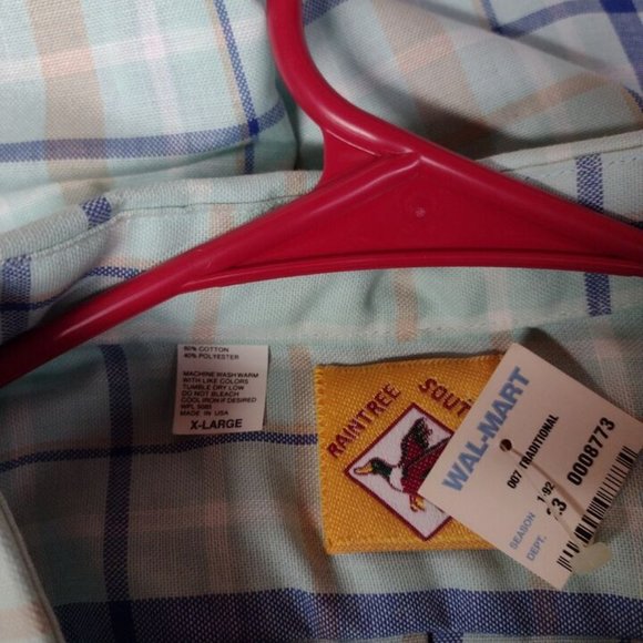 Men's Vintage Raintree Southern Size XL Duck Embroidered Pocket Dress Shirt - Picture 6 of 7